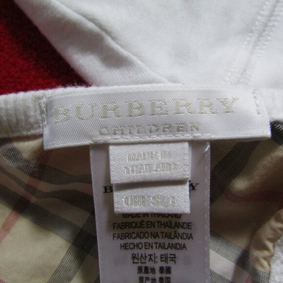 Burberry Infant Cap & Scarf / Bib Set - Newborn Baby - Picture 9 of 11